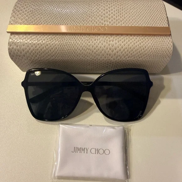 Jimmy Choo Black Sunglasses with Textured Case Jimmy Choo JC5015U 5000/87 Sunglasses - US main image 4